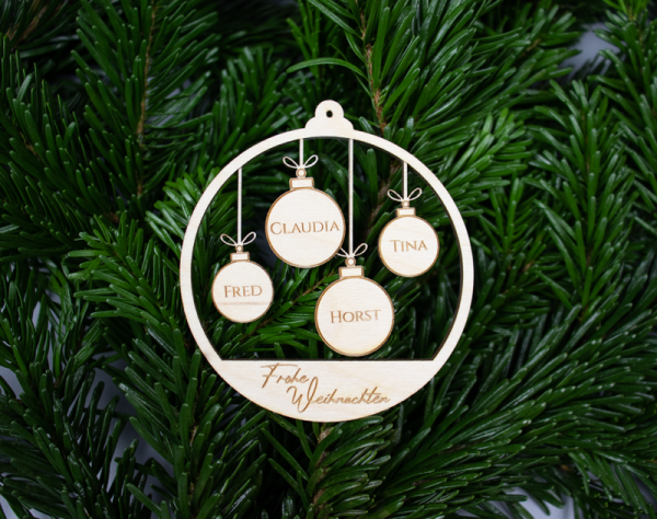 Weihnachtskugel personalisiert Familie_D